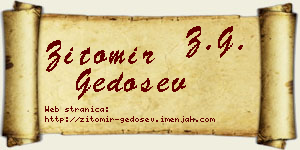 Žitomir Gedošev vizit kartica